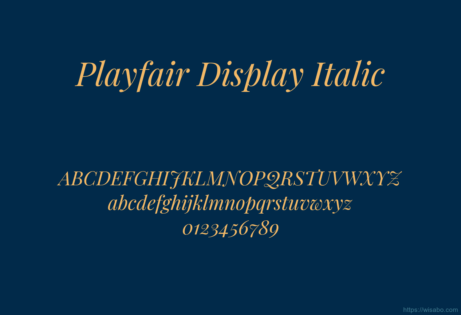 Playfair Display Italic Playfair Display Italic