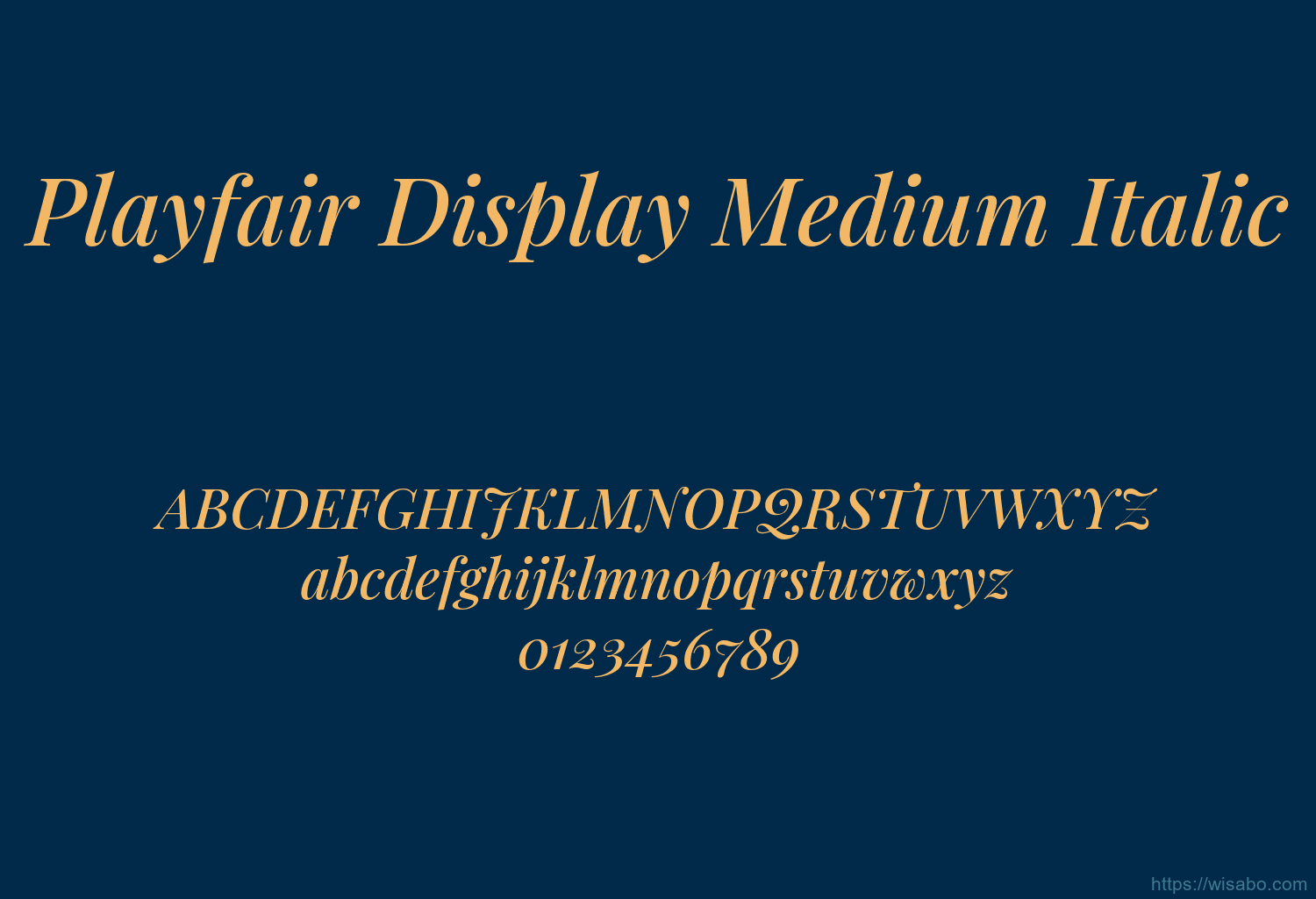 Playfair Display Medium Italic Playfair Display Medium Italic