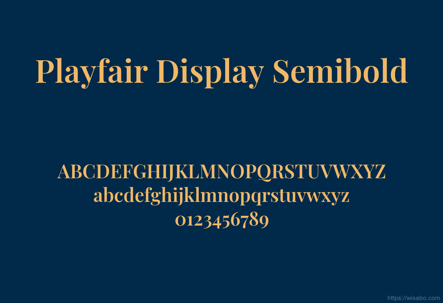 Playfair Display Semibold Playfair Display Semibold