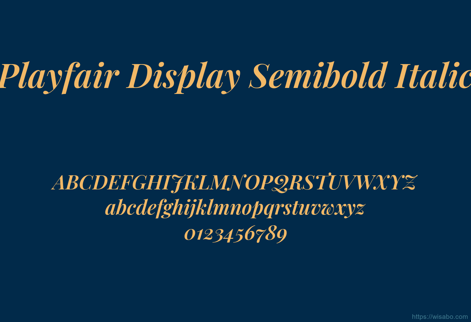 Playfair Display Semibold Italic Playfair Display Semibold Italic