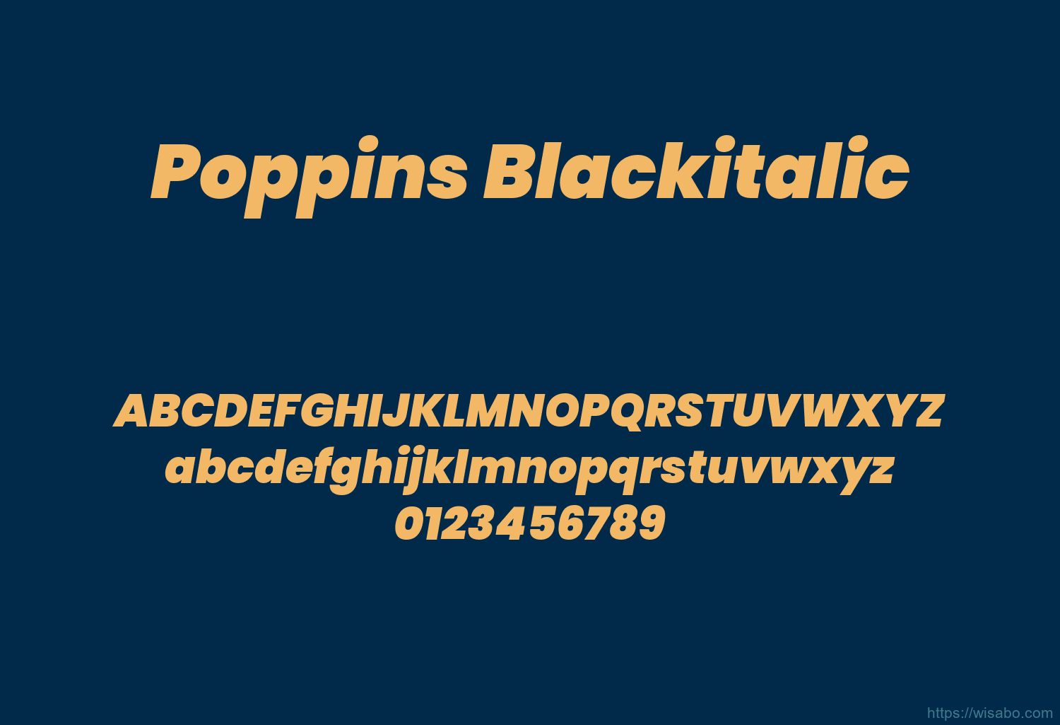 Poppins Blackitalic