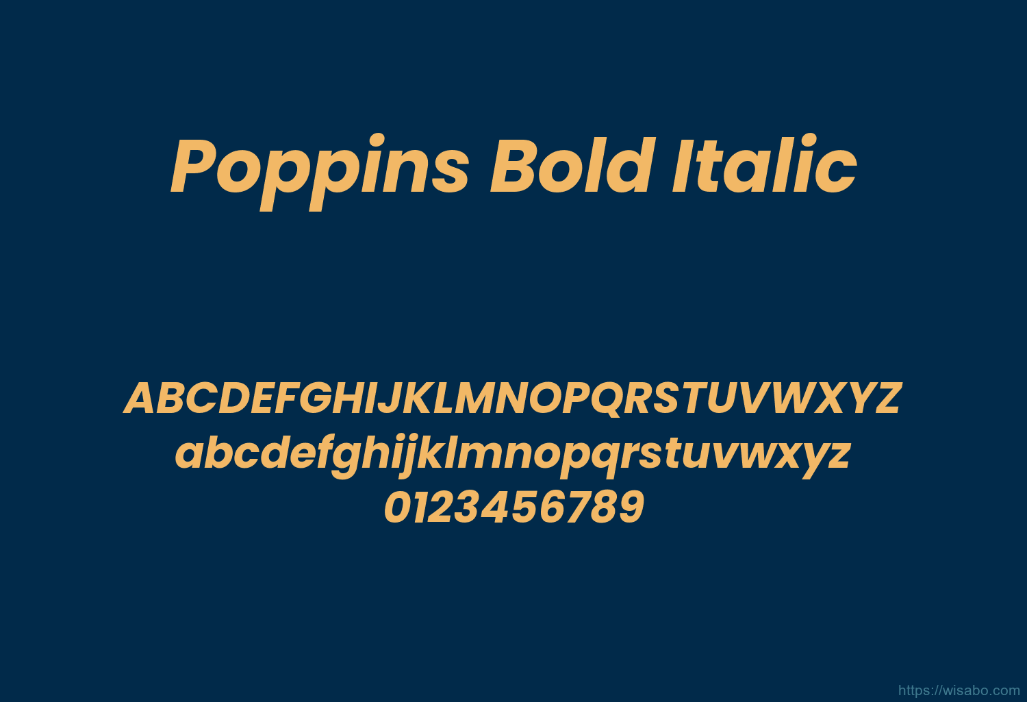 Poppins Bold Italic