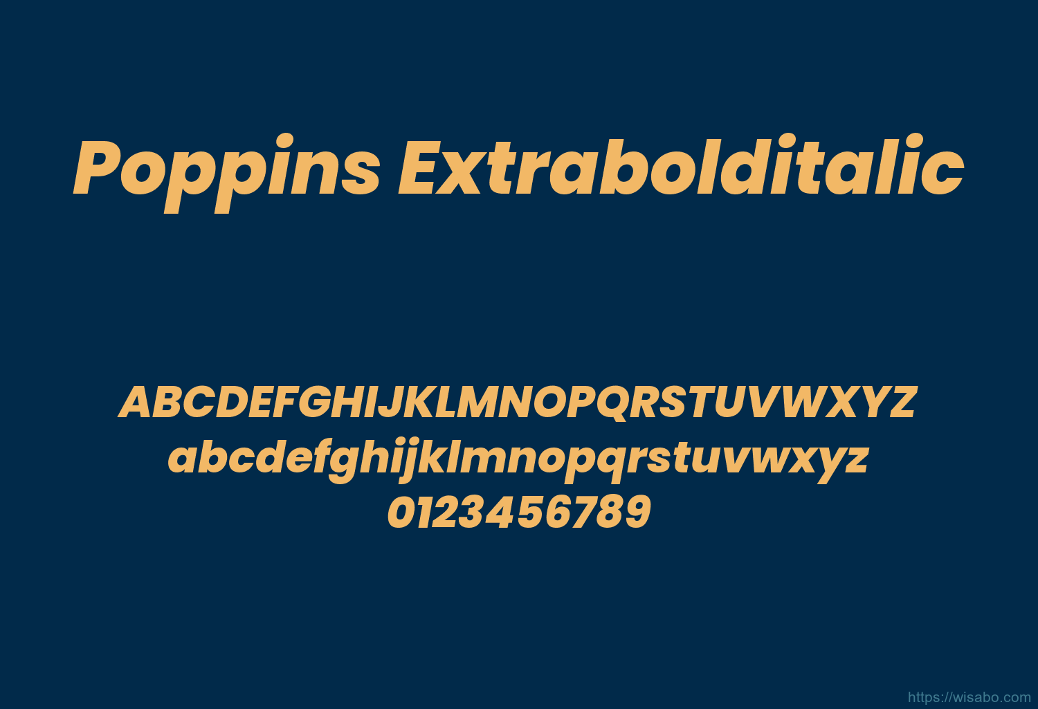 Poppins Extrabolditalic