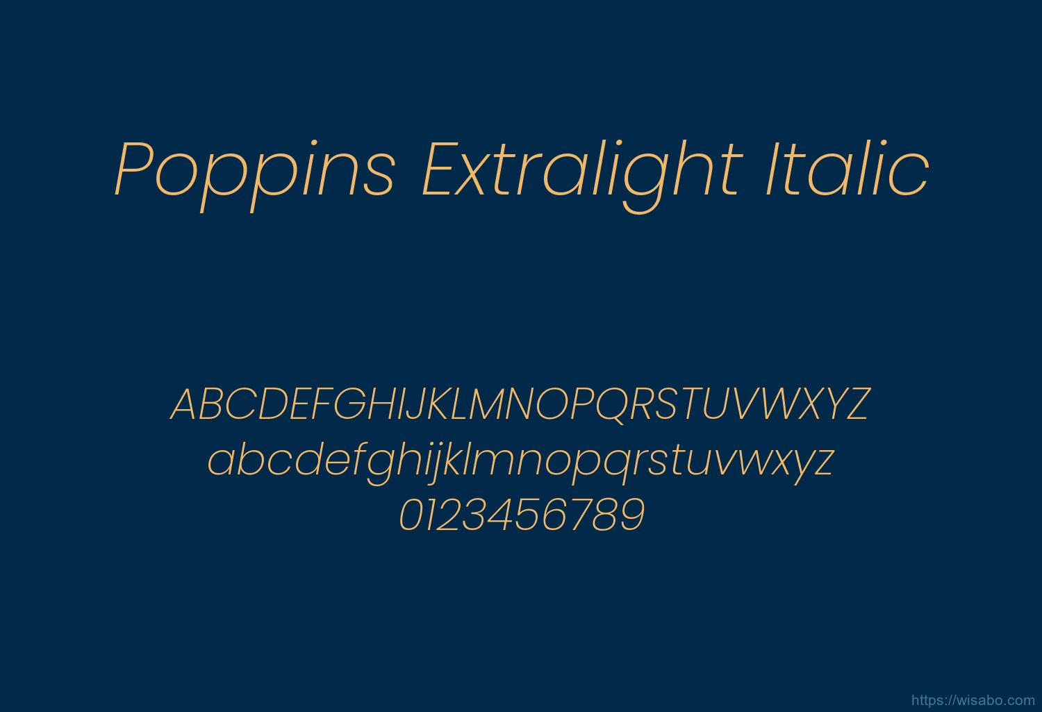 Poppins Extralight Italic