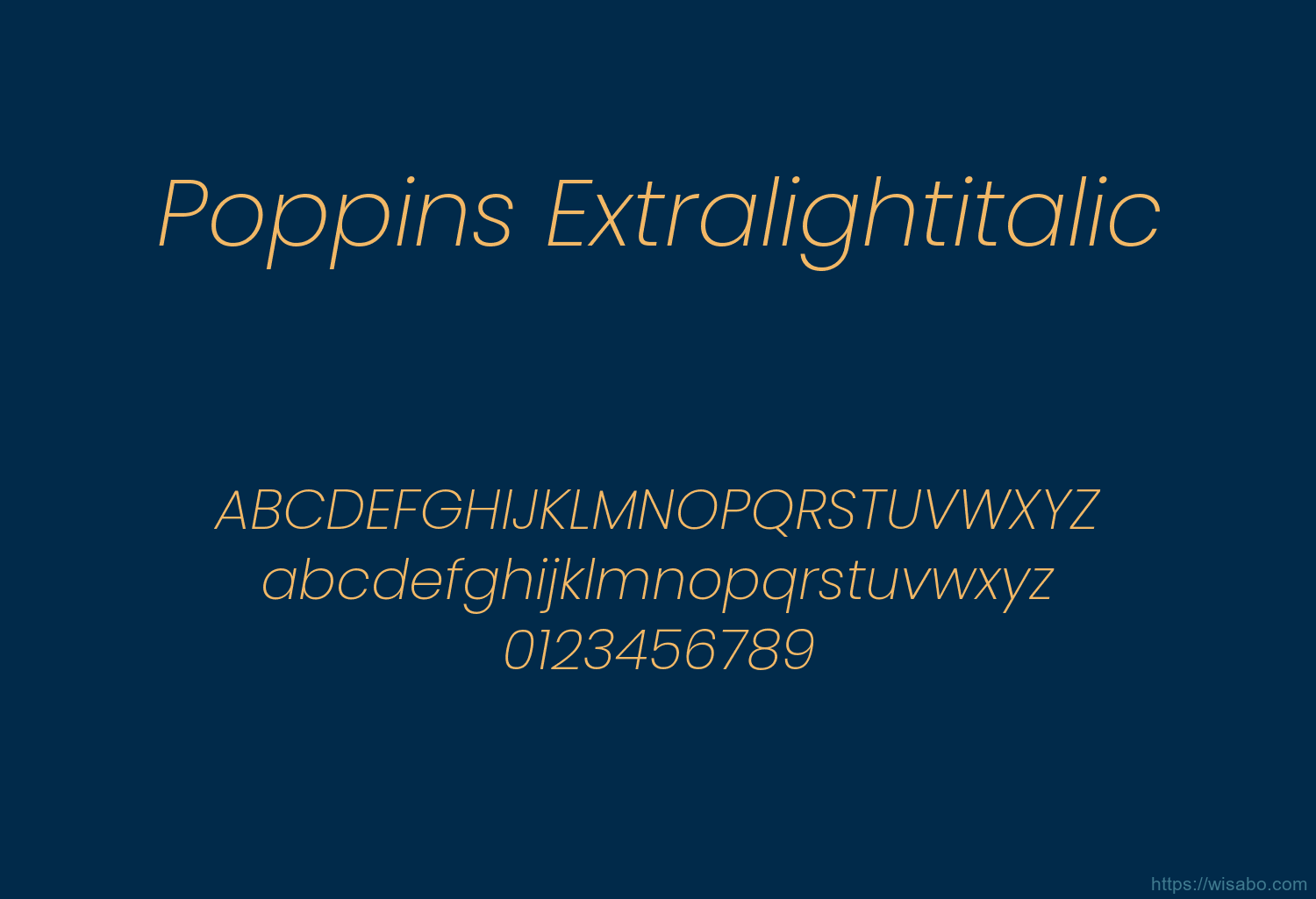 Poppins Extralightitalic