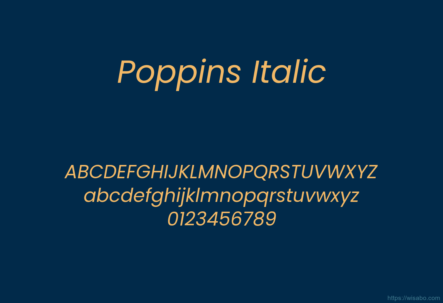 Poppins Italic