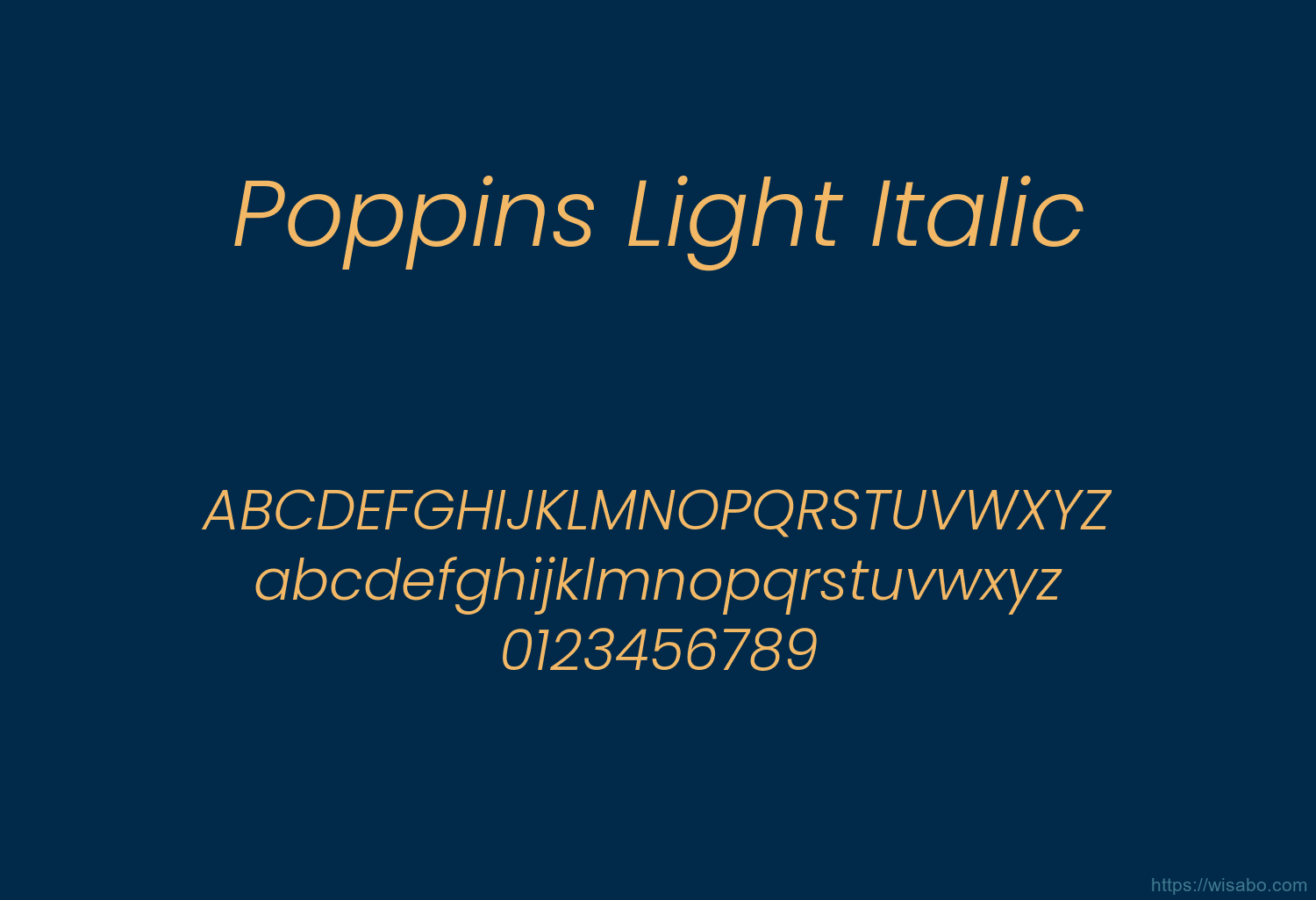 Poppins Light Italic Poppins Light Italic