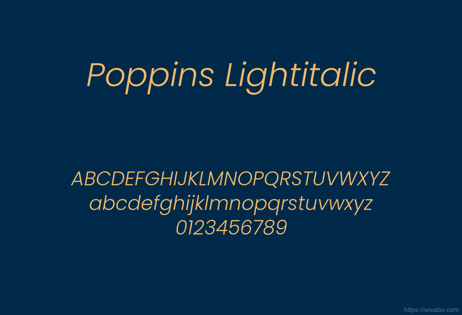 Poppins Lightitalic