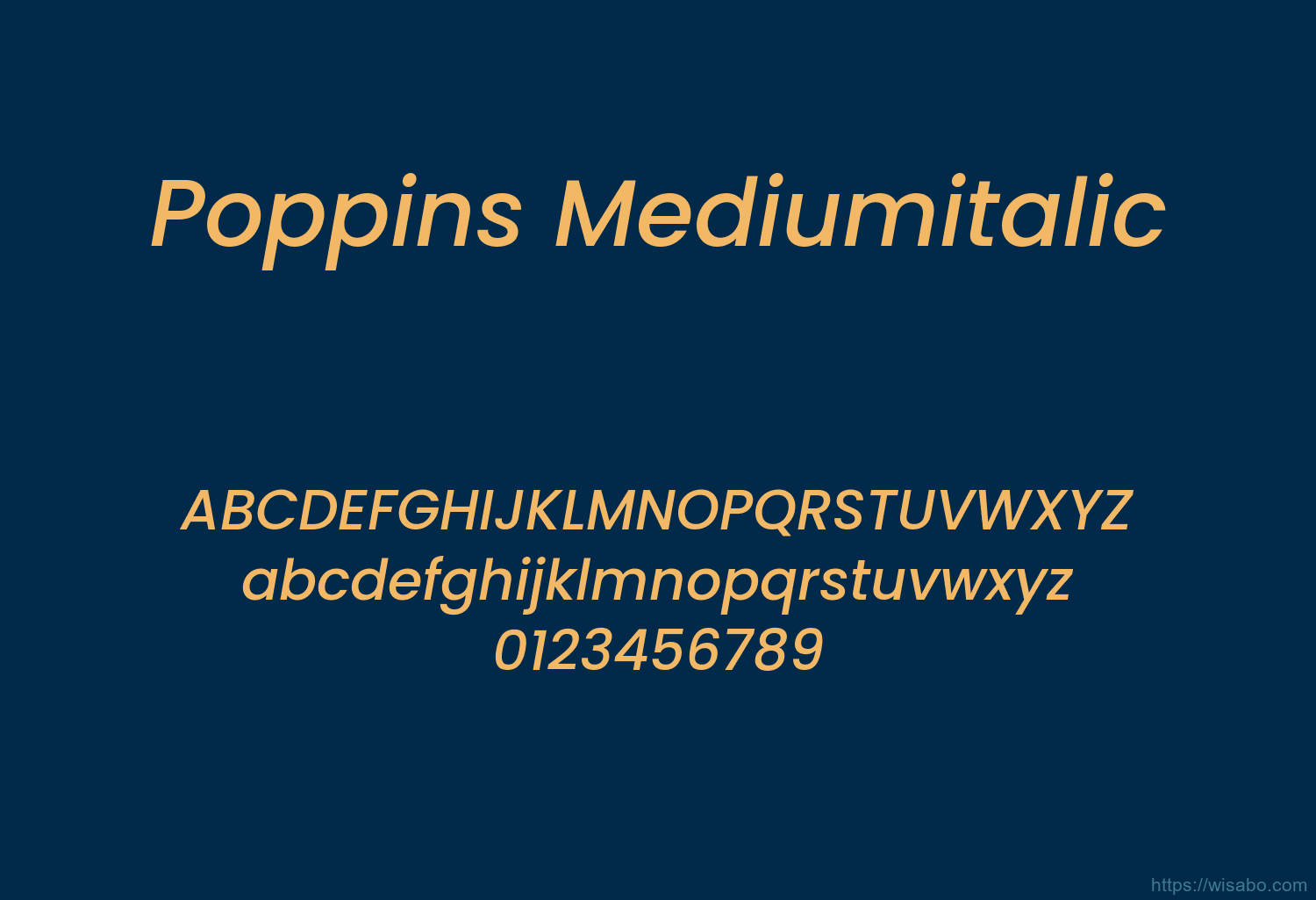 Poppins Mediumitalic