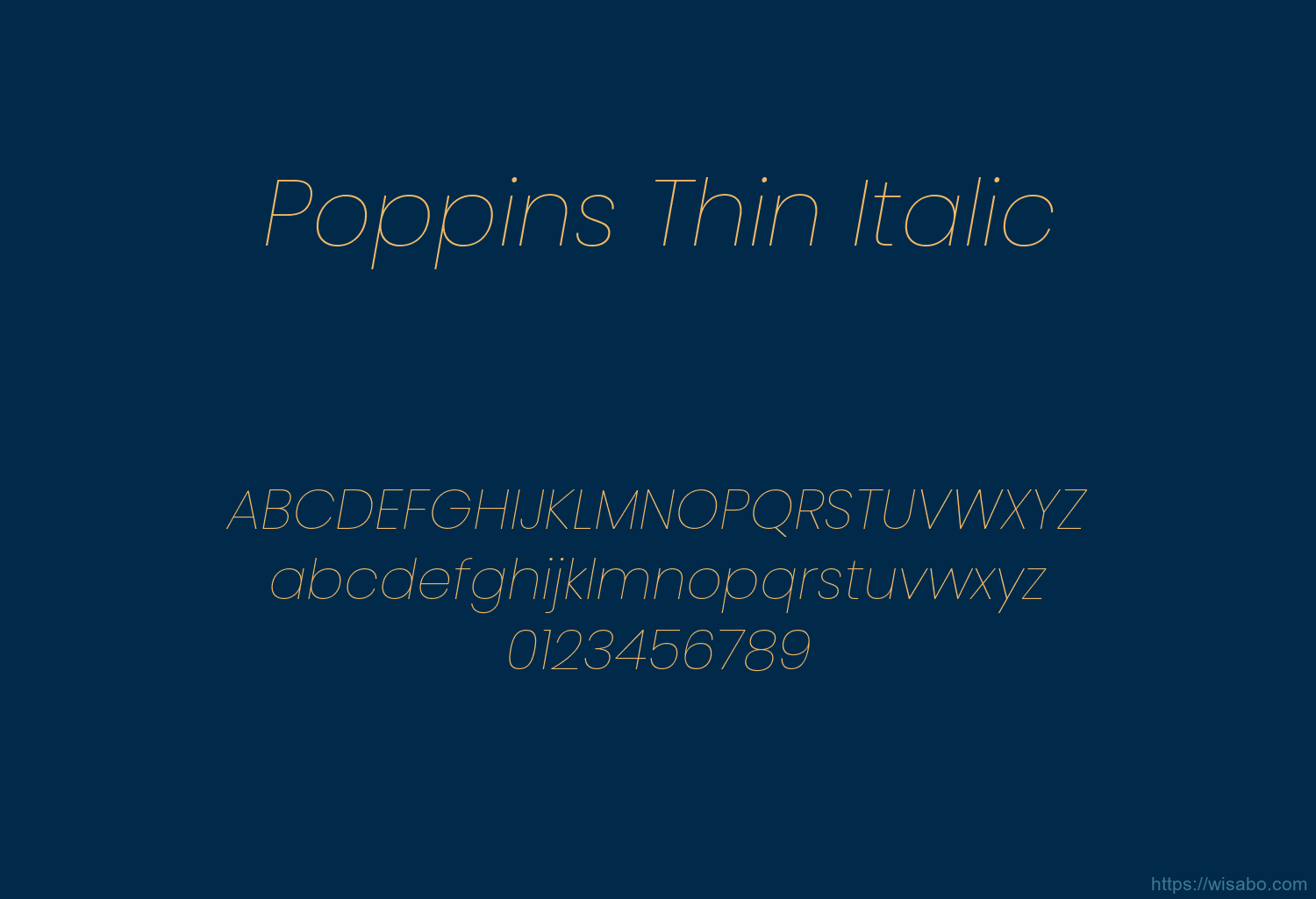 Poppins Thin Italic Poppins Thin Italic