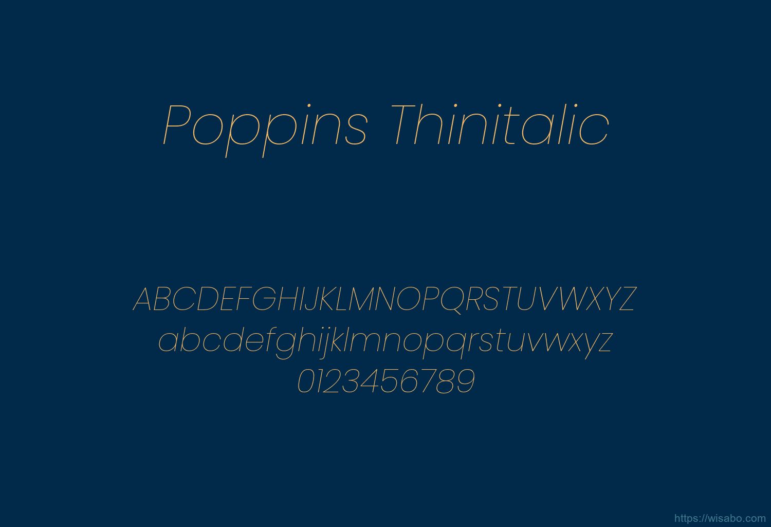 Poppins Thinitalic