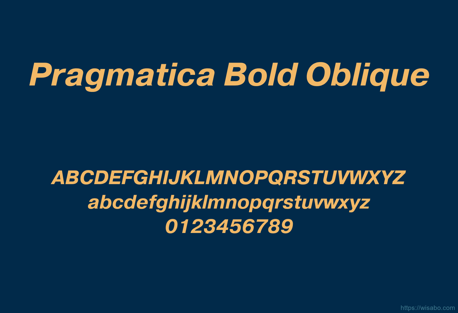 Pragmatica Bold Oblique