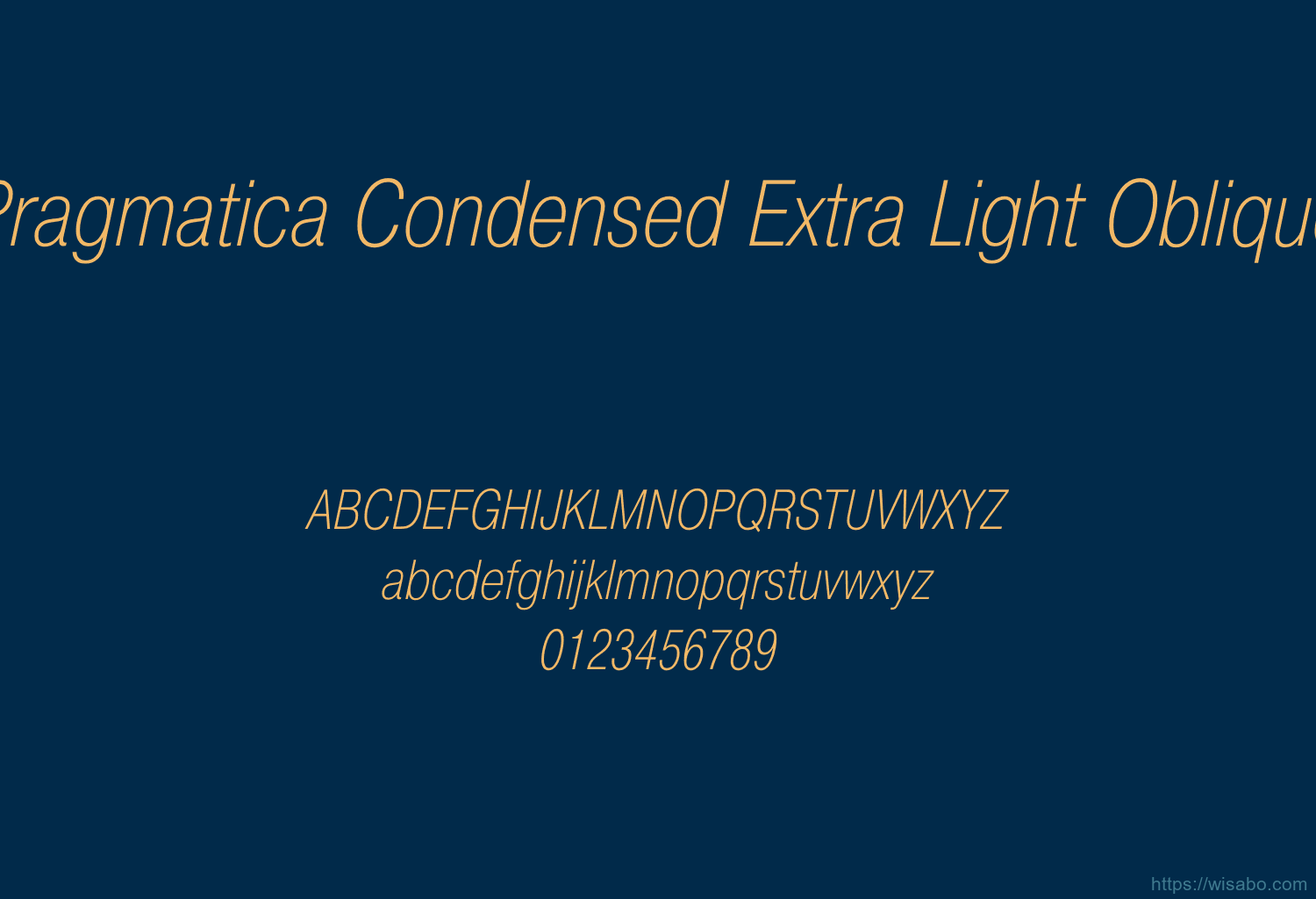 Pragmatica Condensed Extra Light Oblique