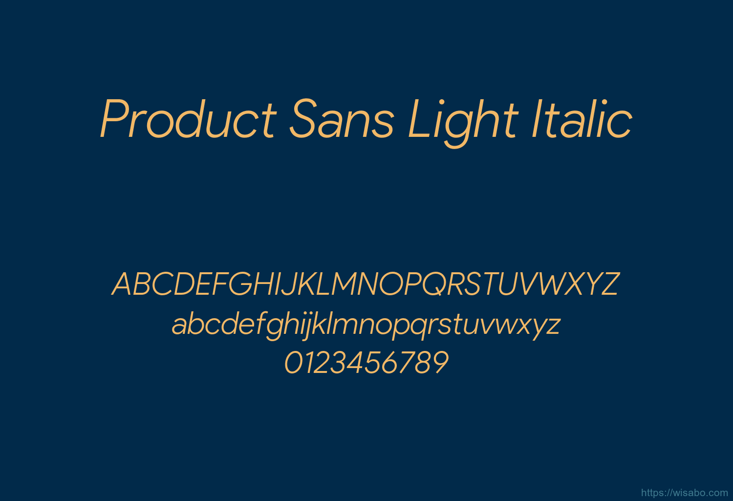 Product Sans Light Italic