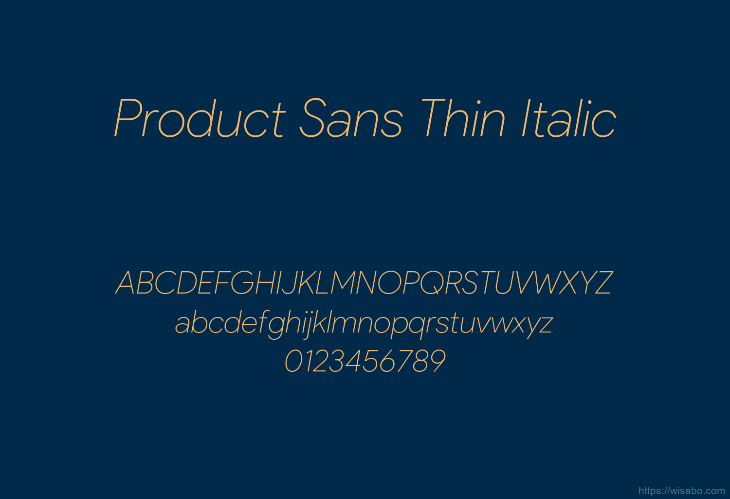 Product Sans Thin Italic