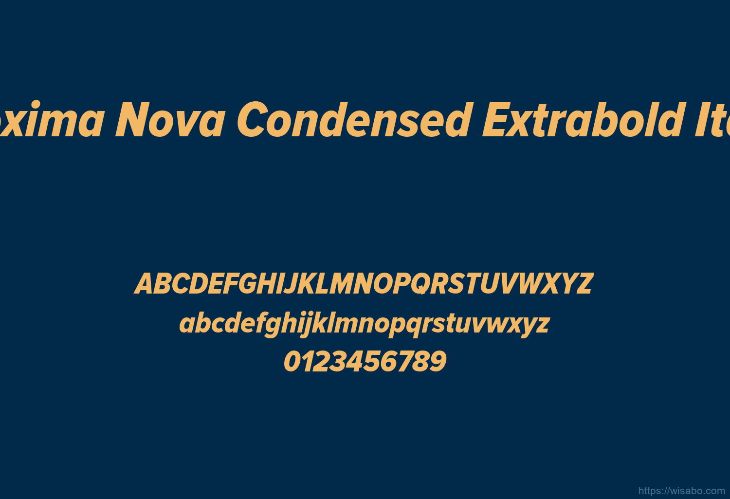 Proxima Nova Condensed Extrabold Italic