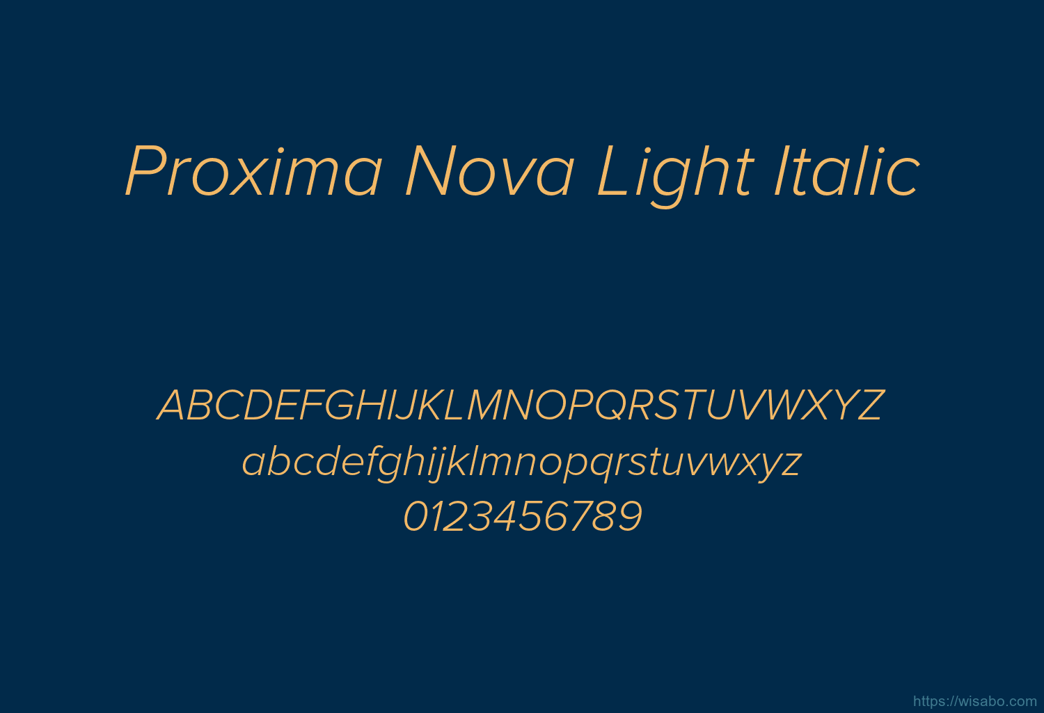 Proxima Nova Light Italic