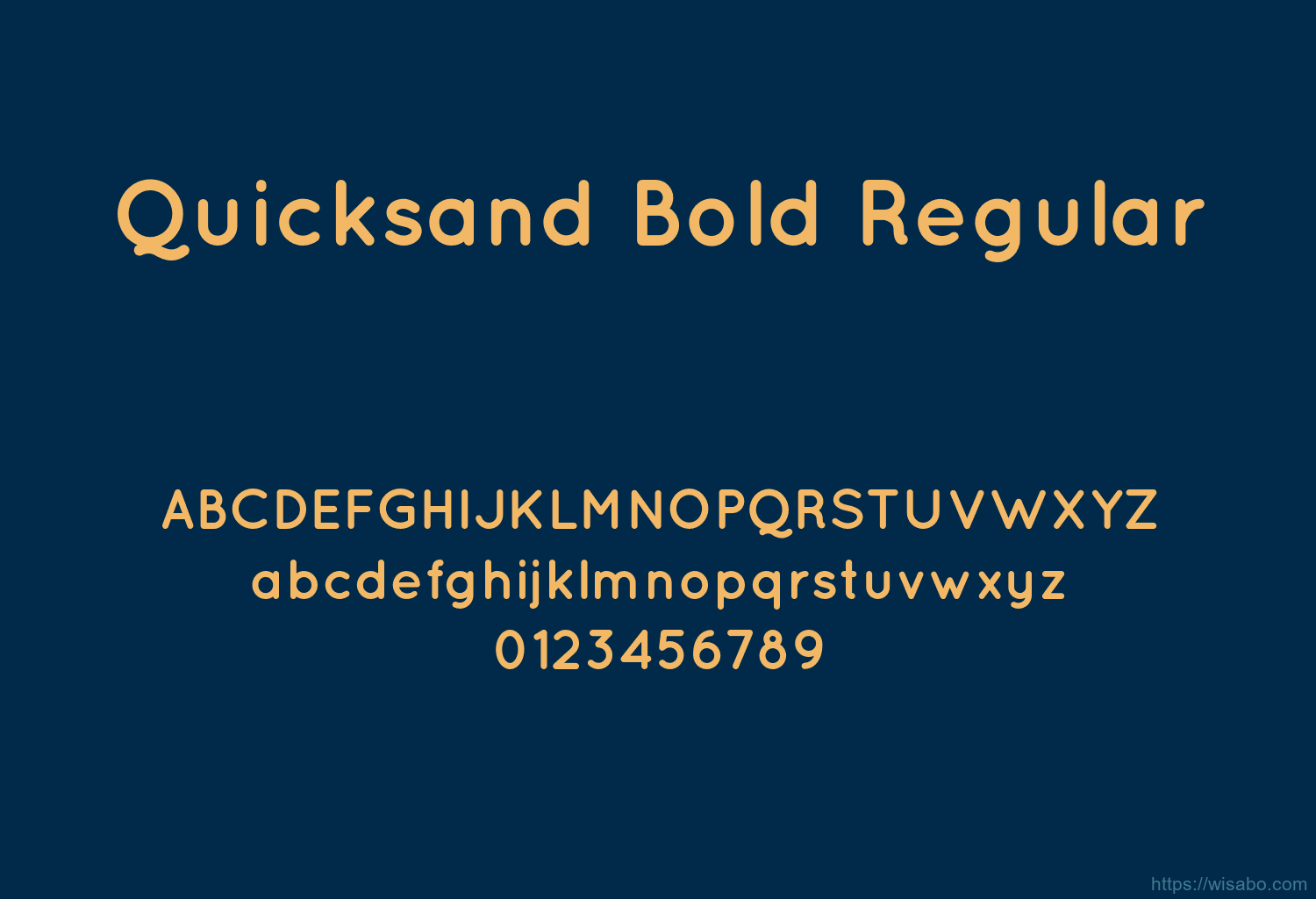 Quicksand Bold Regular Quicksand Bold Regular