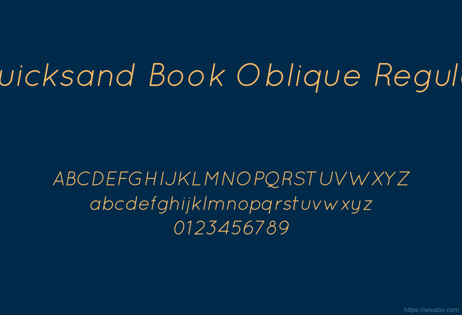 Quicksand Book Oblique Regular Quicksand Book Oblique Regular
