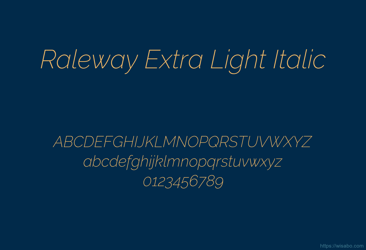 Raleway Extra Light Italic