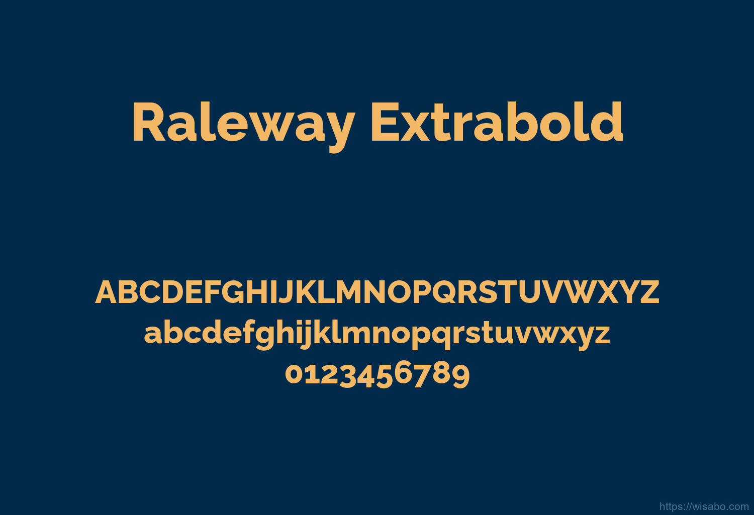 Raleway Extrabold