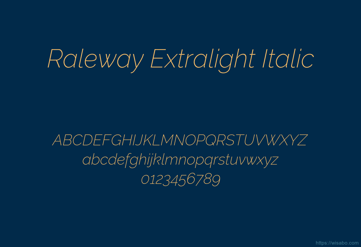 Raleway Extralight Italic