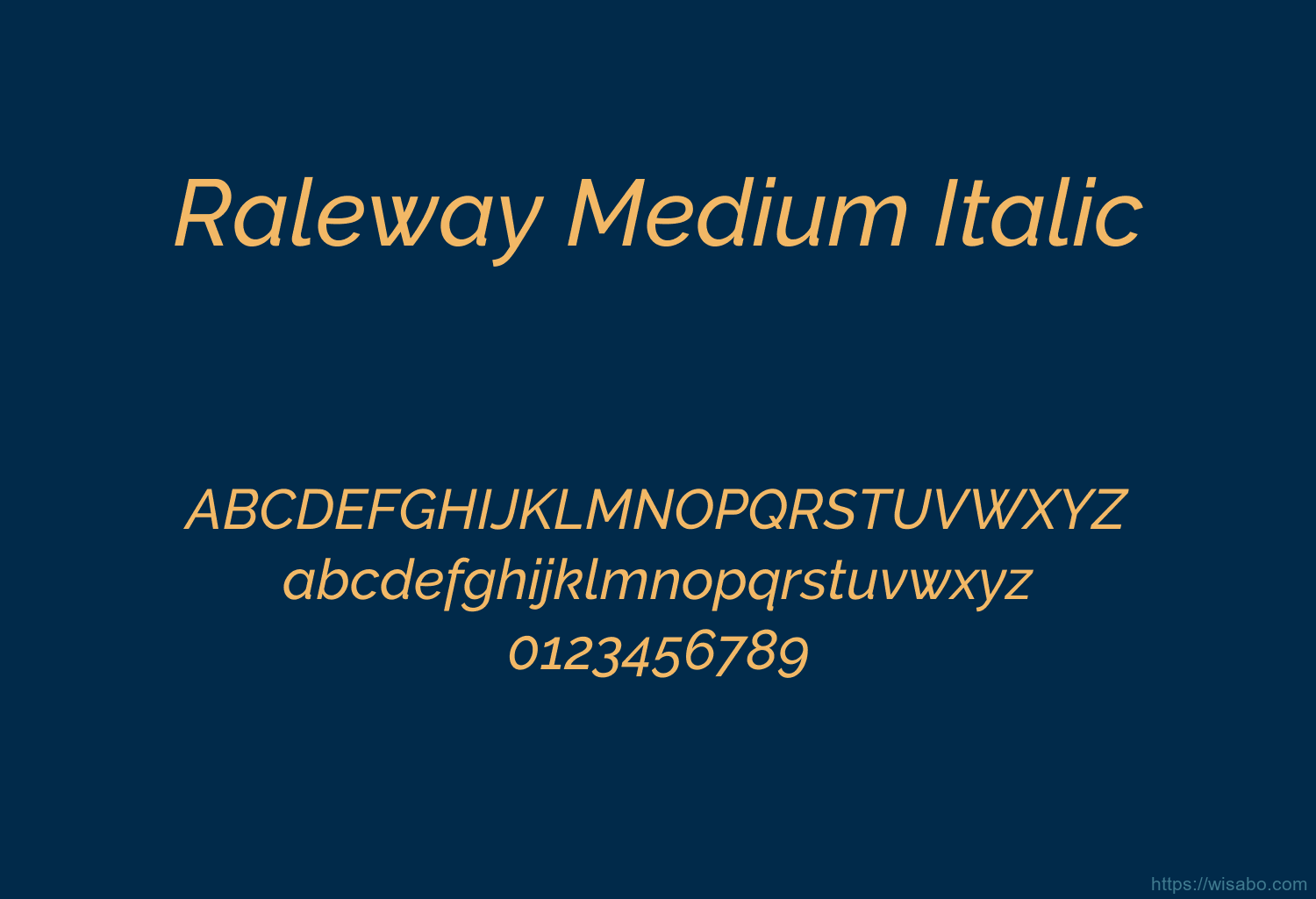 Raleway Medium Italic Raleway Medium Italic