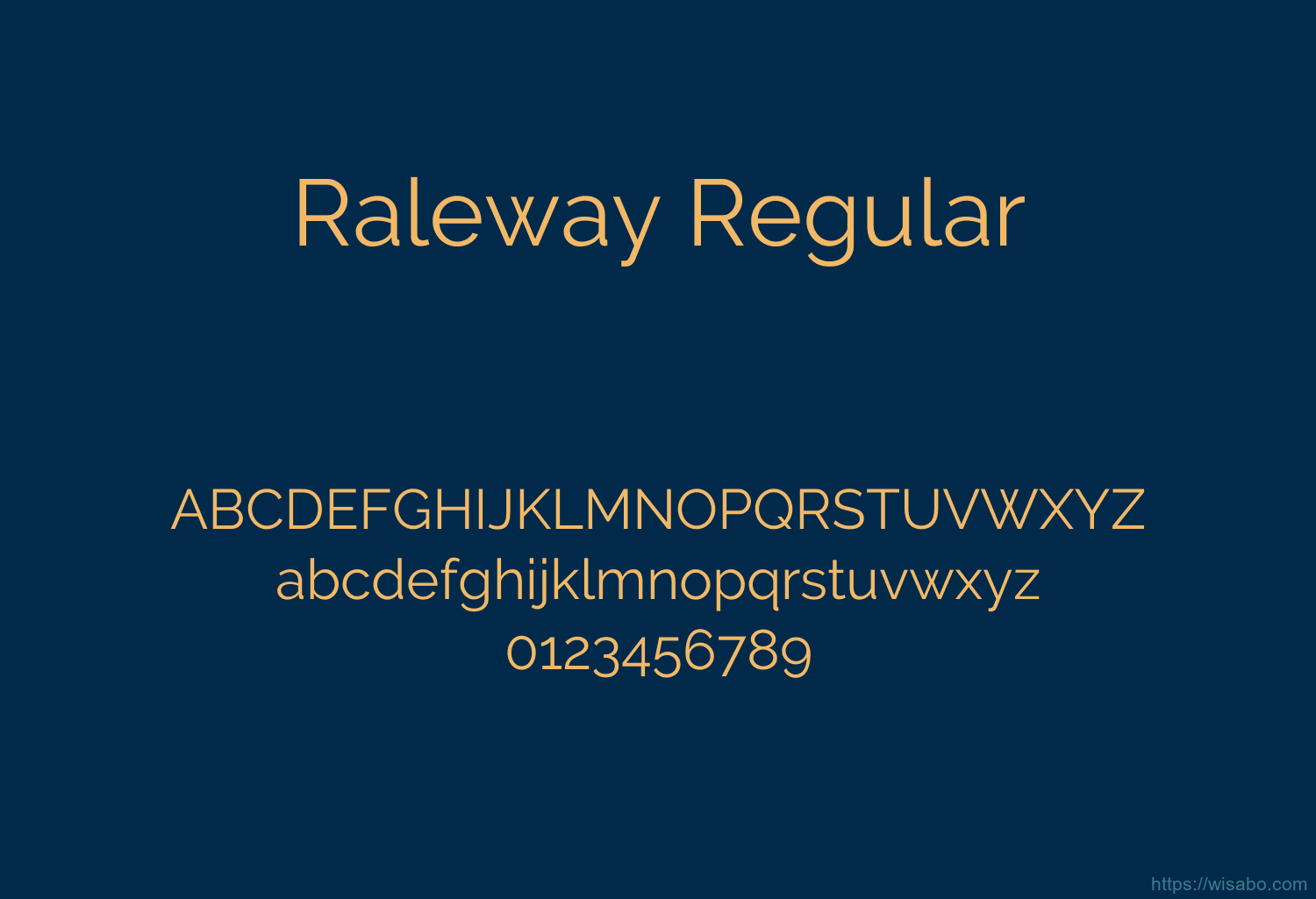 Raleway Regular Raleway Regular