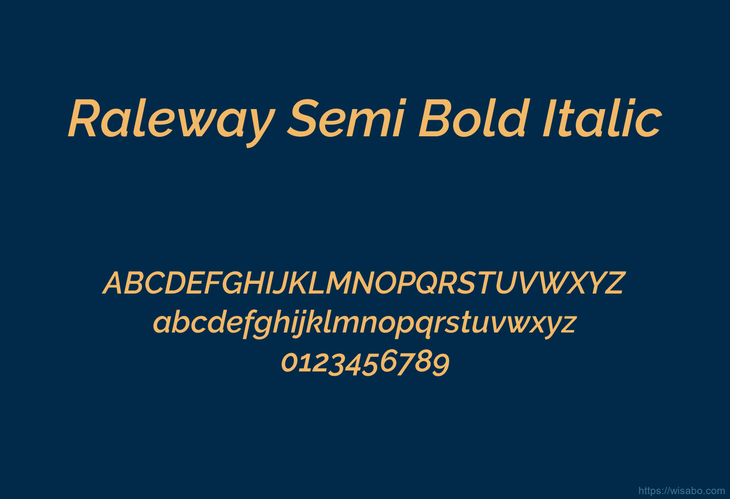 Raleway Semi Bold Italic