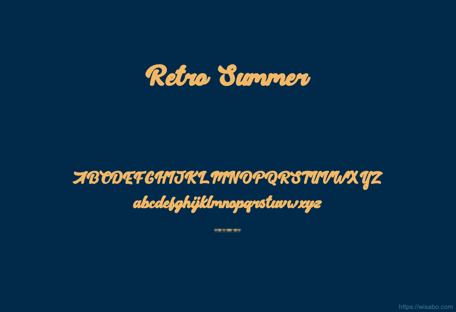 Retro Summer Font Free Download [ttf - otf] | Wisabo Fonts