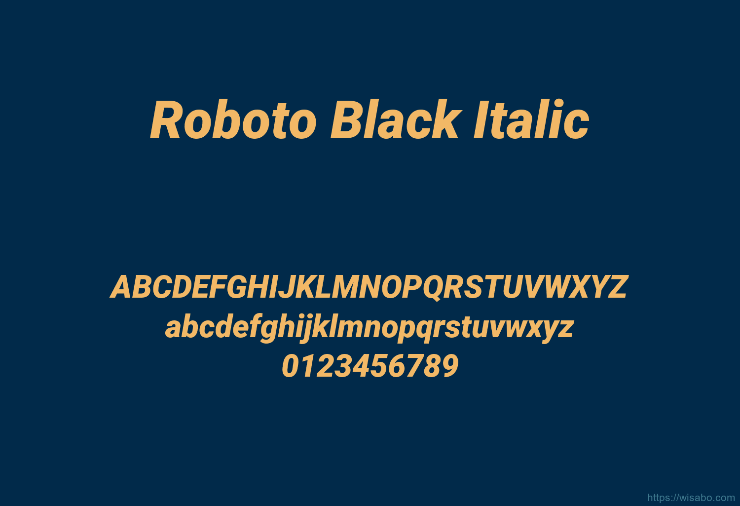 Roboto Black Italic