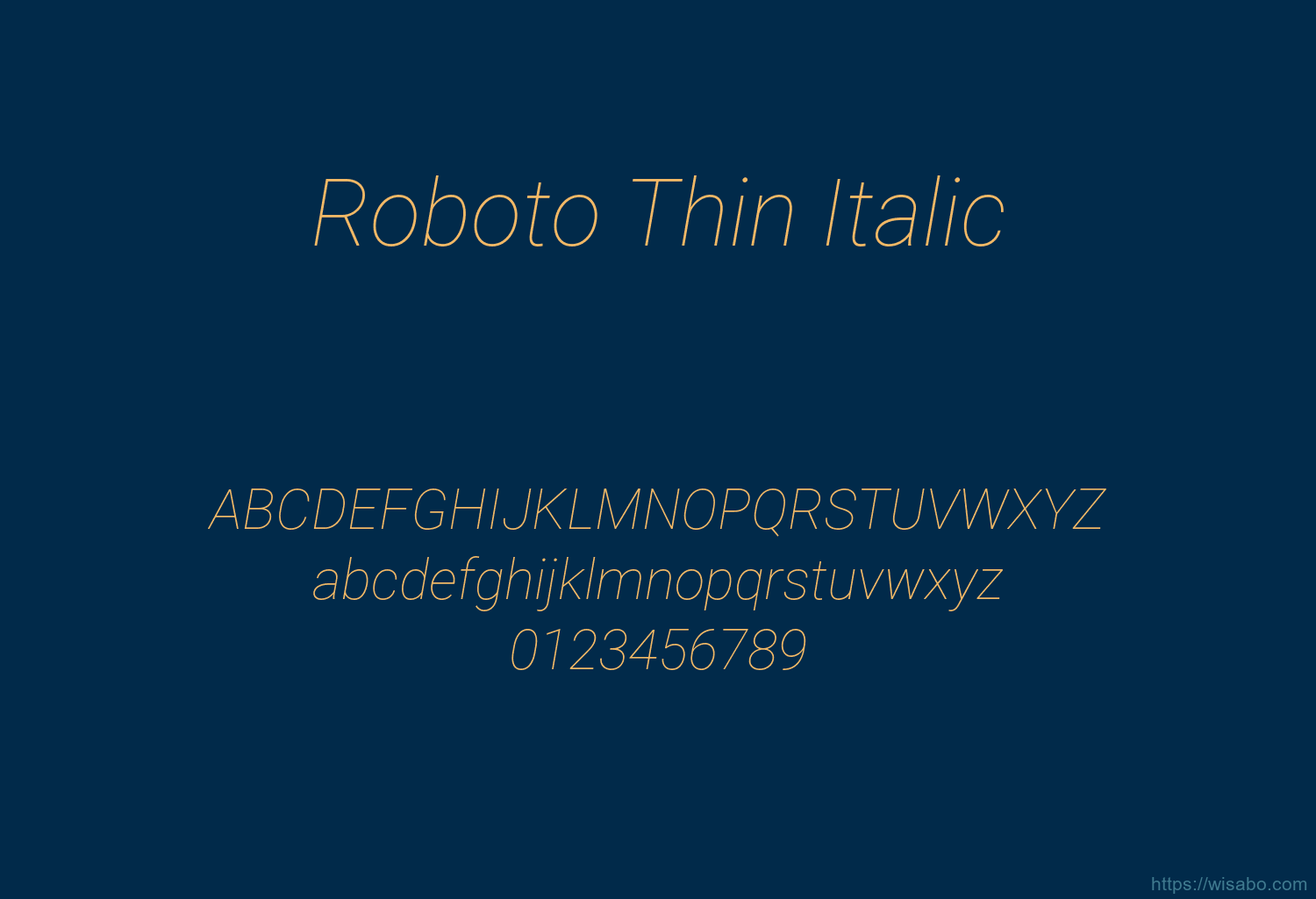 Roboto Thin Italic
