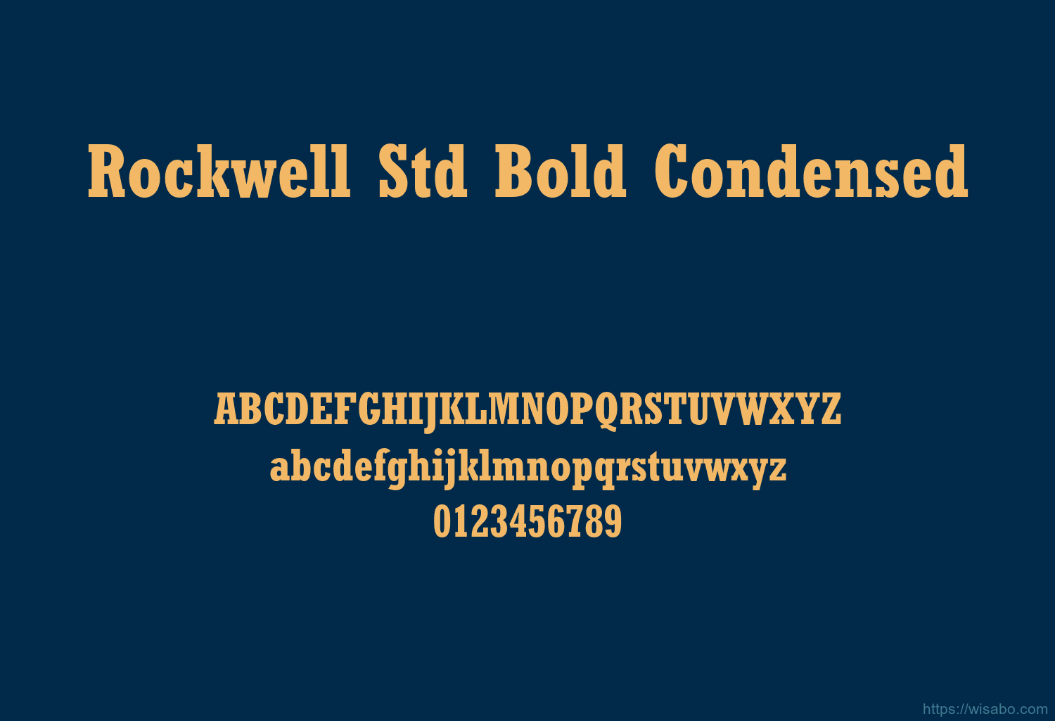 Rockwell Std Bold Condensed
