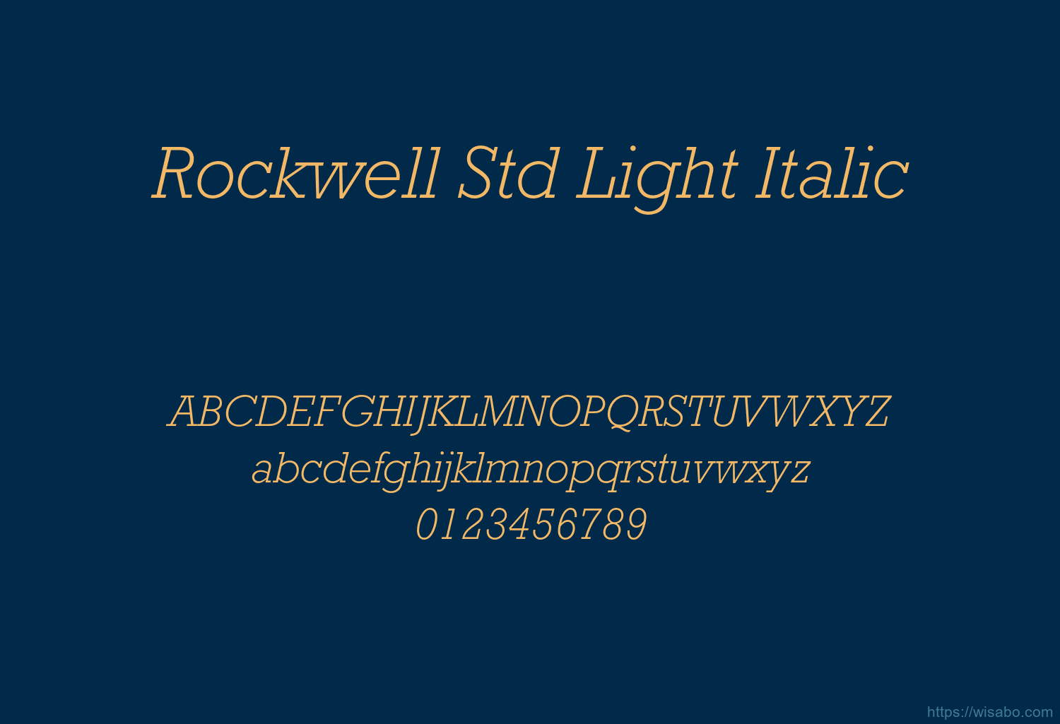 Rockwell Std Light Italic