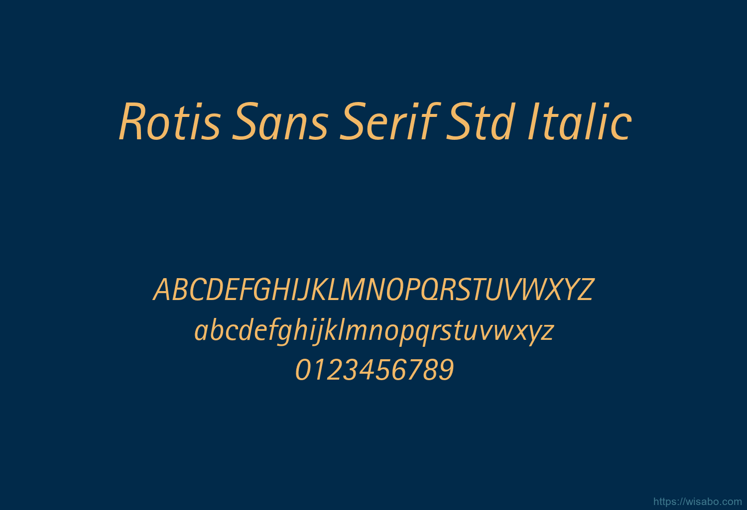 Rotis Sans Serif Std Italic