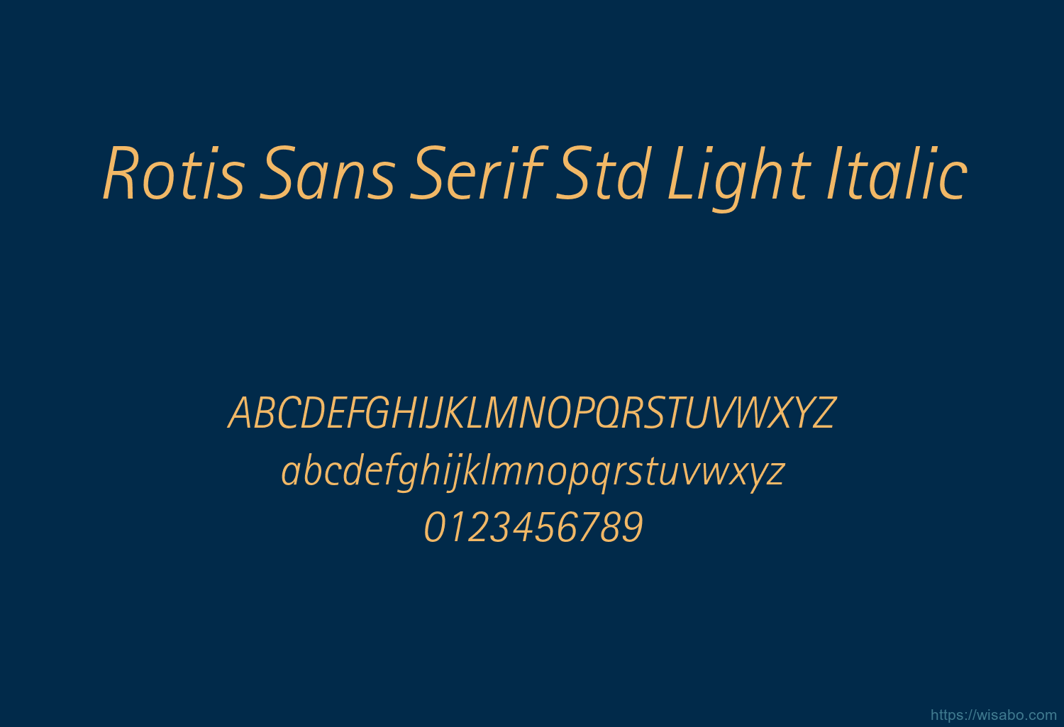 Rotis Sans Serif Std Light Italic
