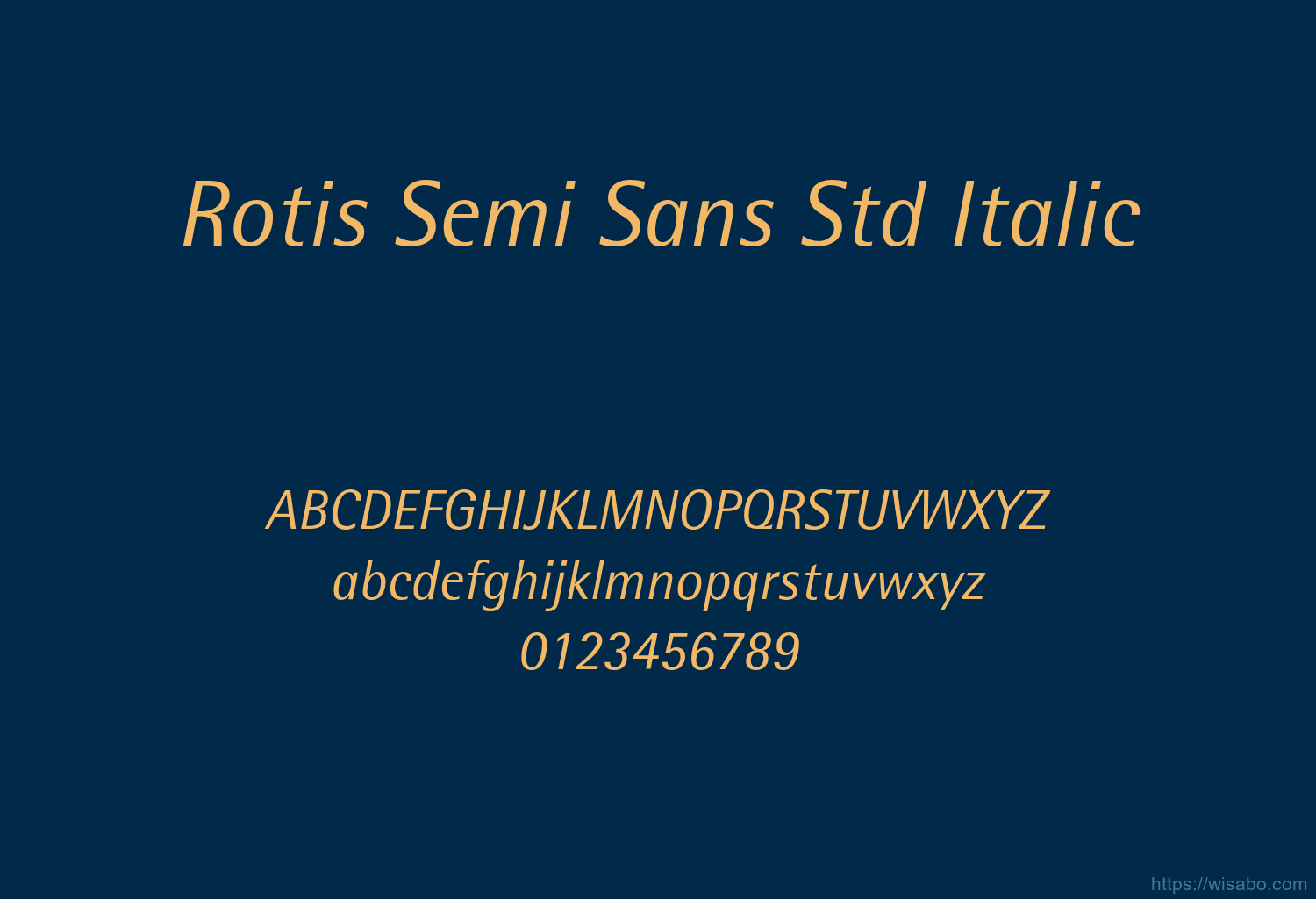 Rotis Semi Sans Std Italic