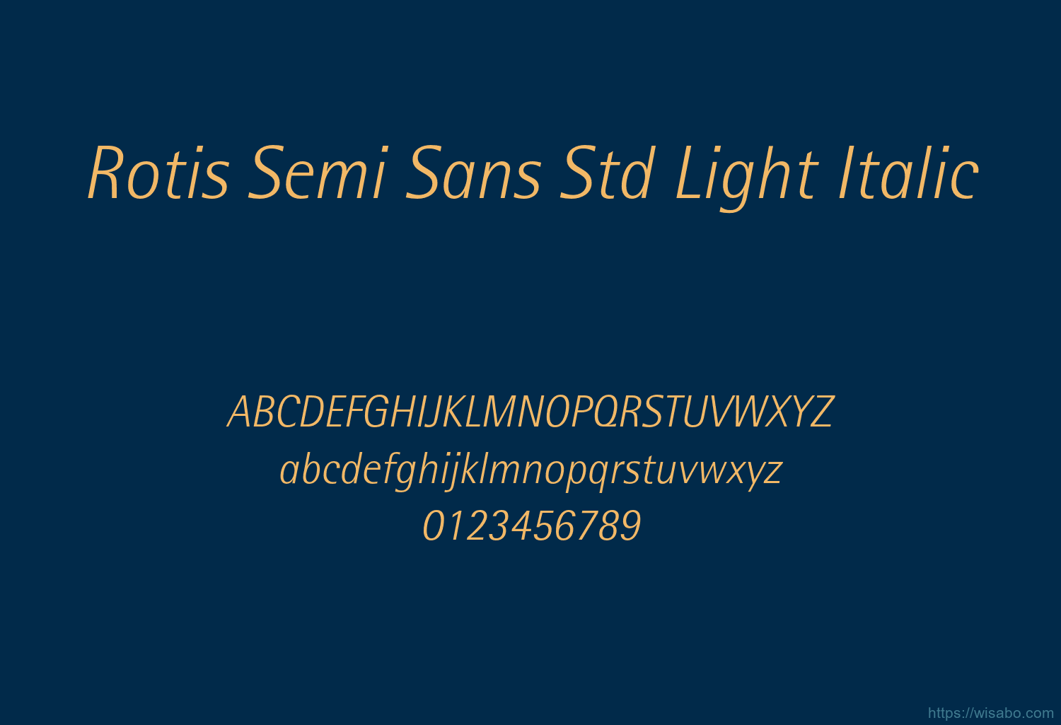 Rotis Semi Sans Std Light Italic