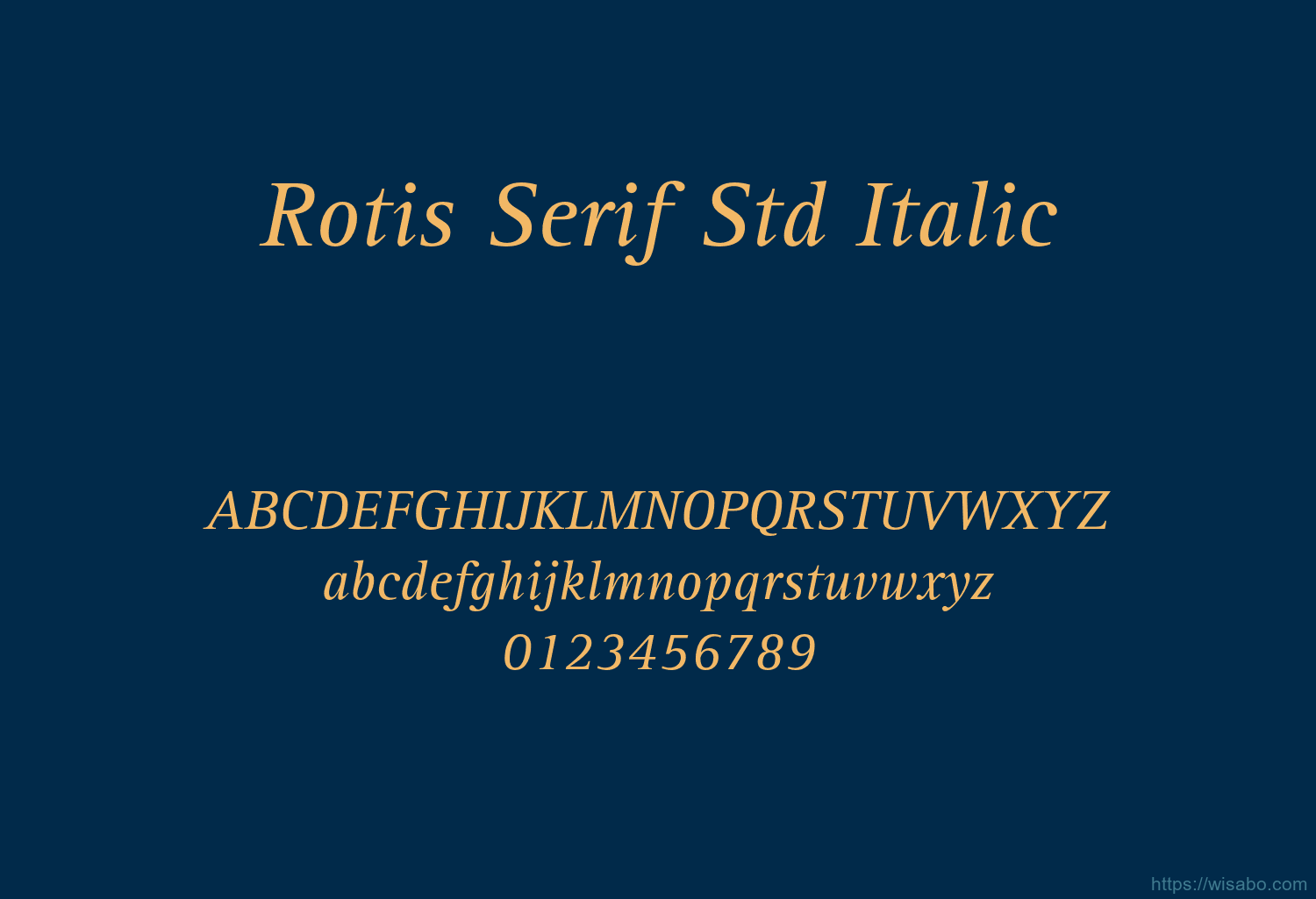 Rotis Serif Std Italic