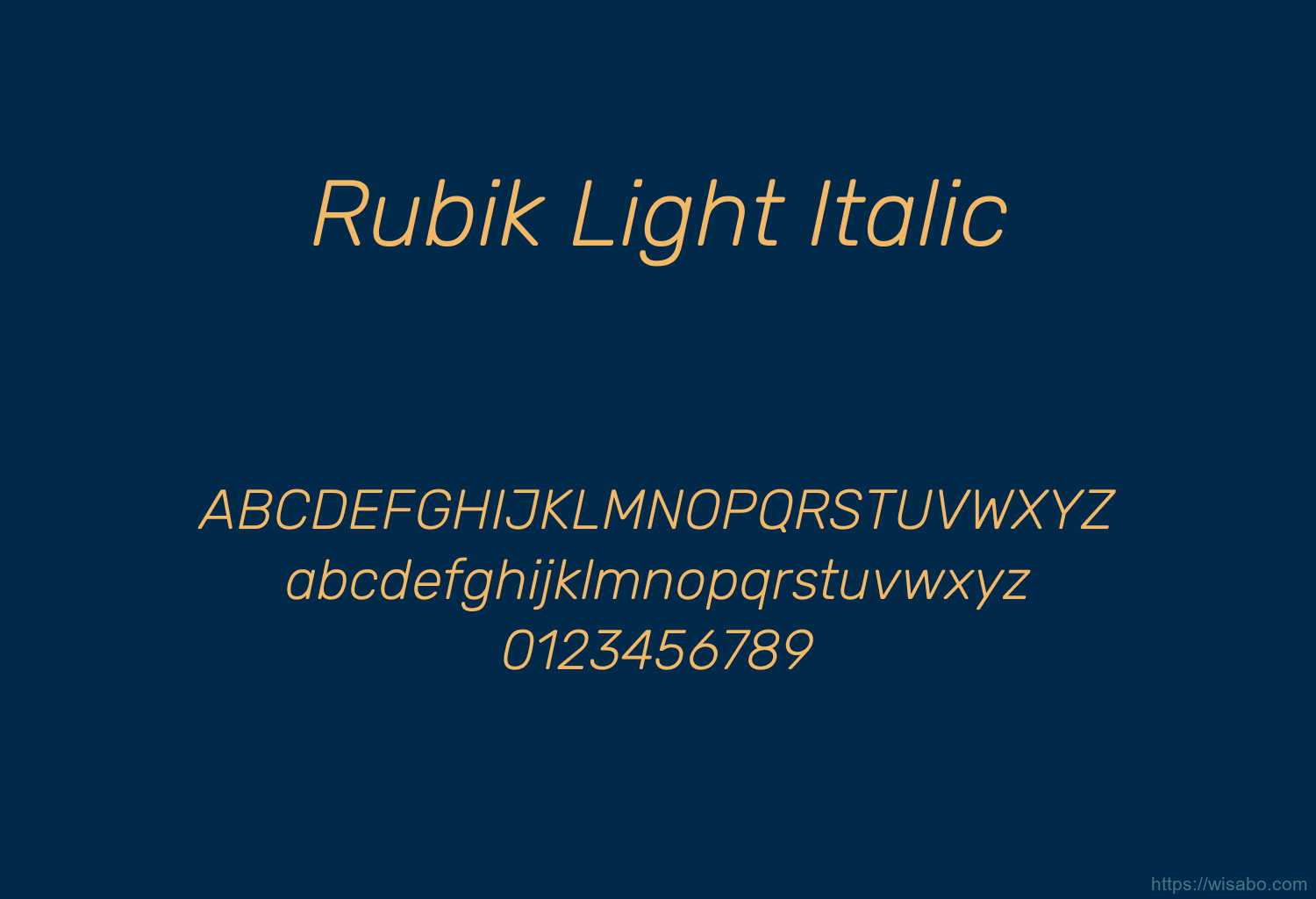 Rubik Light Italic Rubik Light Italic