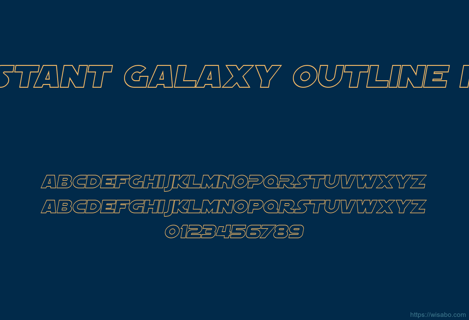 Sf Distant Galaxy Outline Italic
