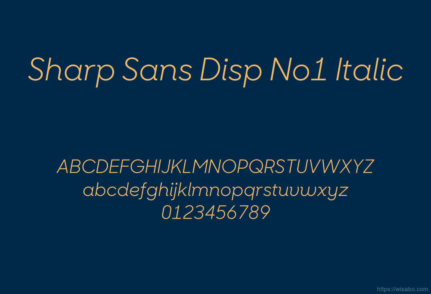Sharp Sans Disp No1 Italic