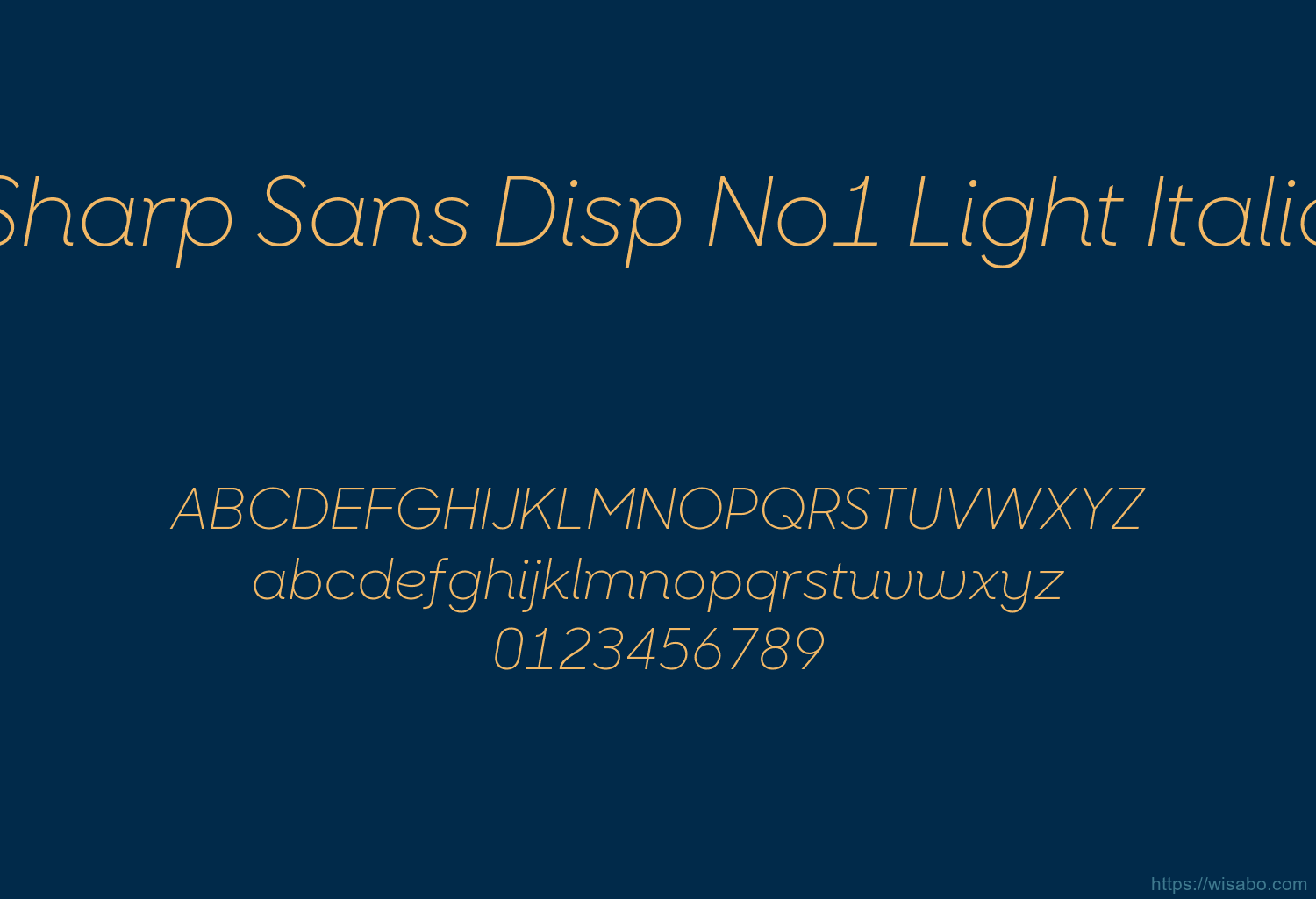 Sharp Sans Disp No1 Light Italic