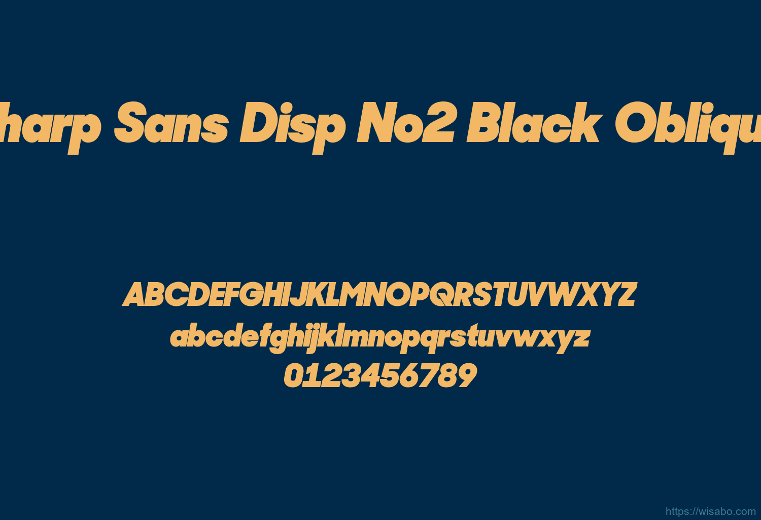 Sharp Sans Disp No2 Black Oblique