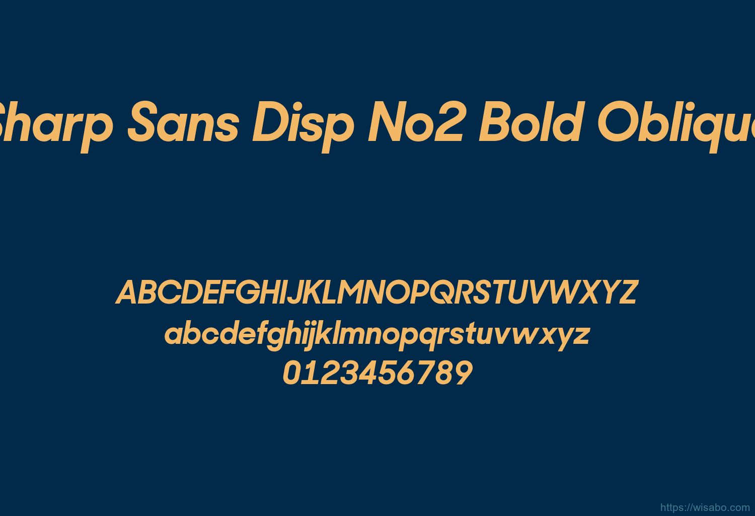 Sharp Sans Disp No2 Bold Oblique