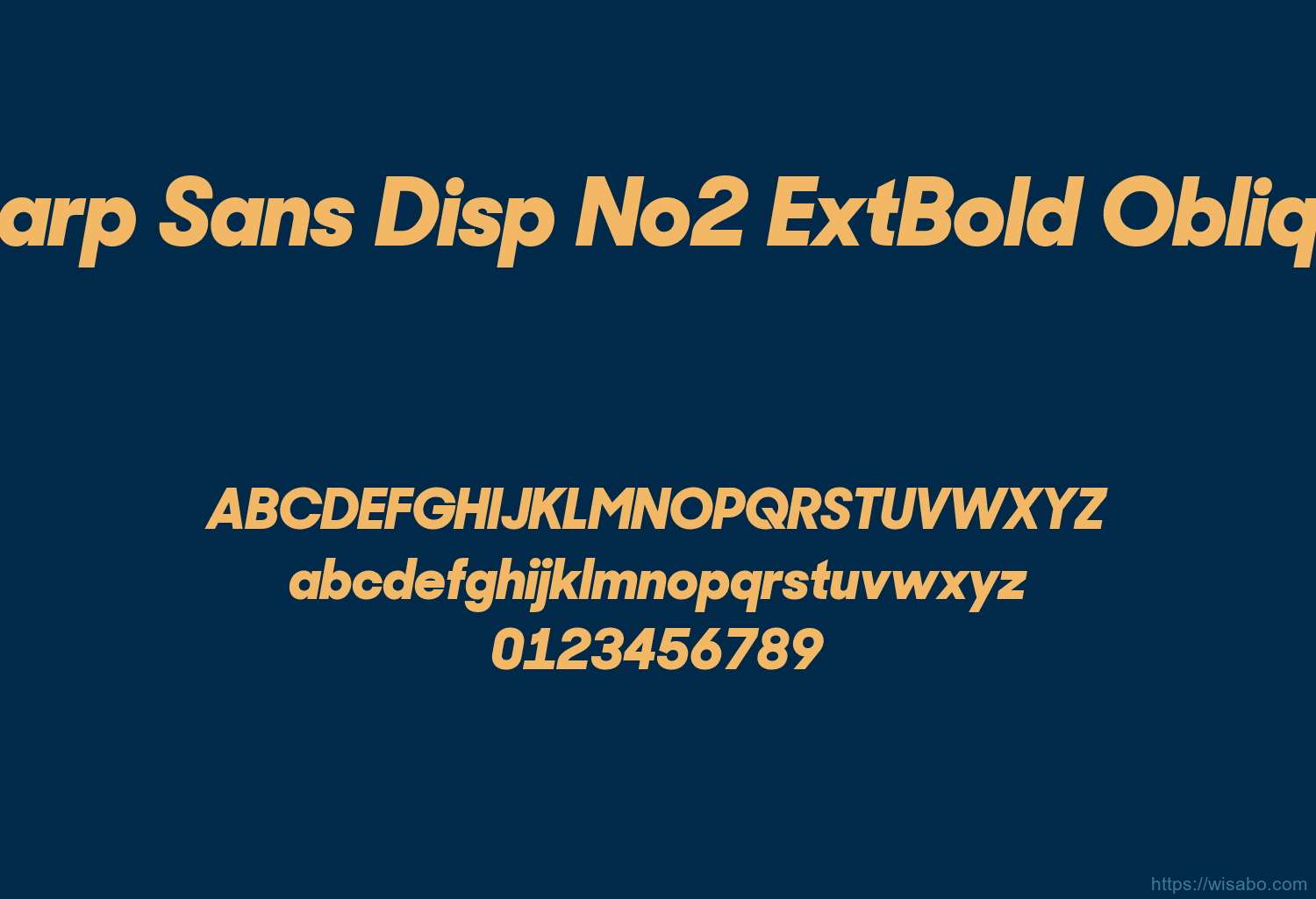 Sharp Sans Disp No2 ExtBold Oblique