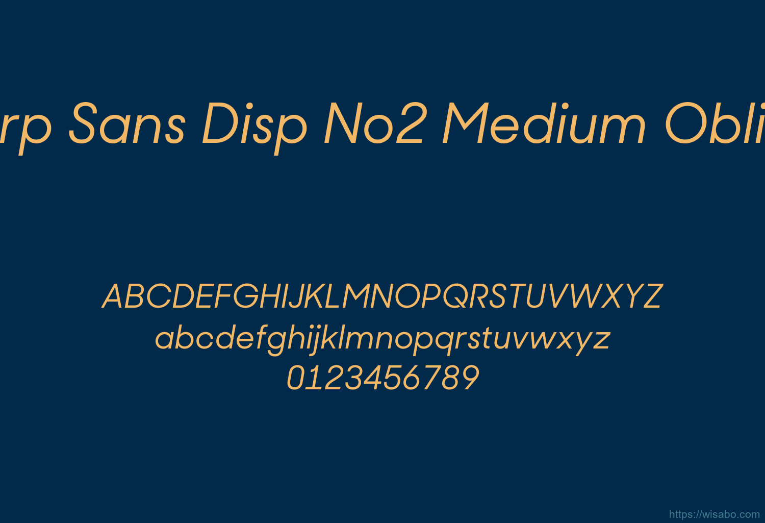 Sharp Sans Disp No2 Medium Oblique