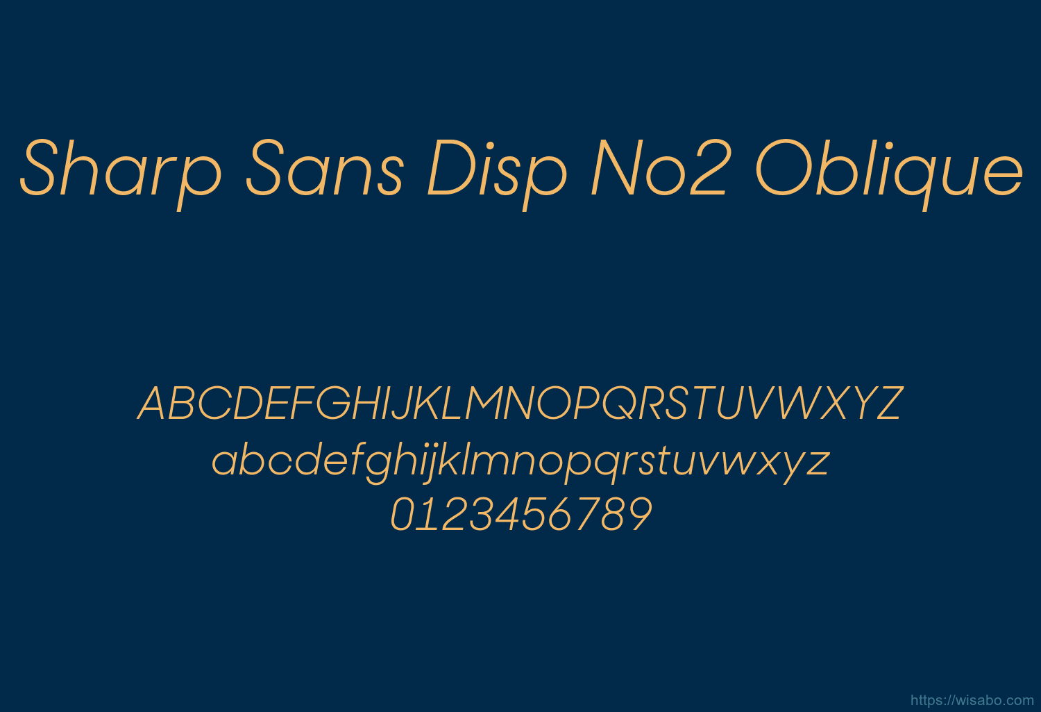 Sharp Sans Disp No2 Oblique