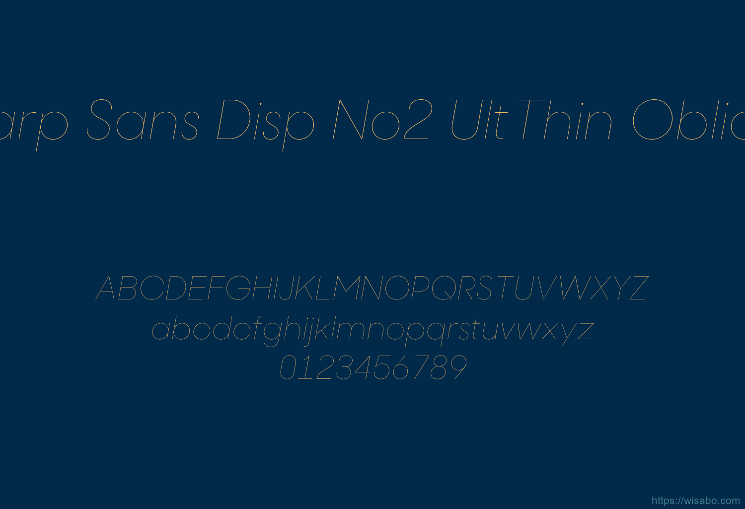 Sharp Sans Disp No2 UltThin Oblique