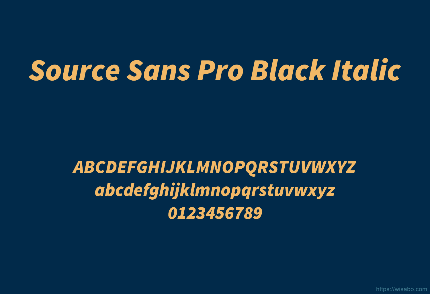 Source Sans Pro Black Italic